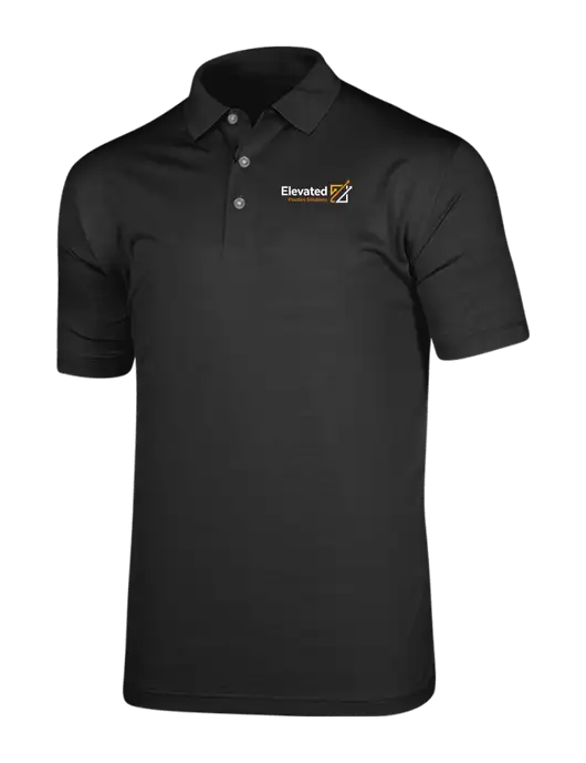 Callaway Vibrant Black Ventilated Polo w/Elevated Practice Solutions Logo