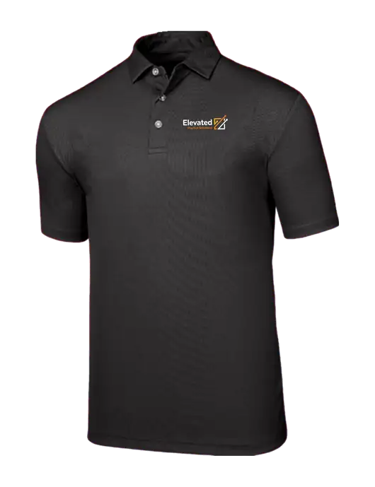 Callaway Birdseye Black Polo w/Elevated Practice Solutions Logo