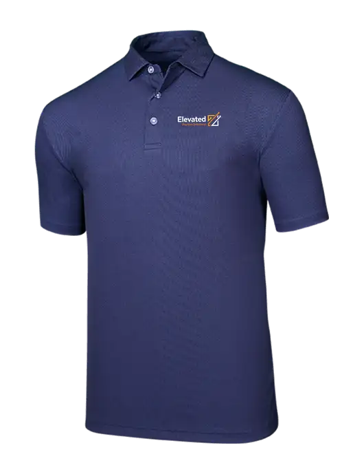 Callaway Birdseye Navy Polo w/Elevated Practice Solutions Logo