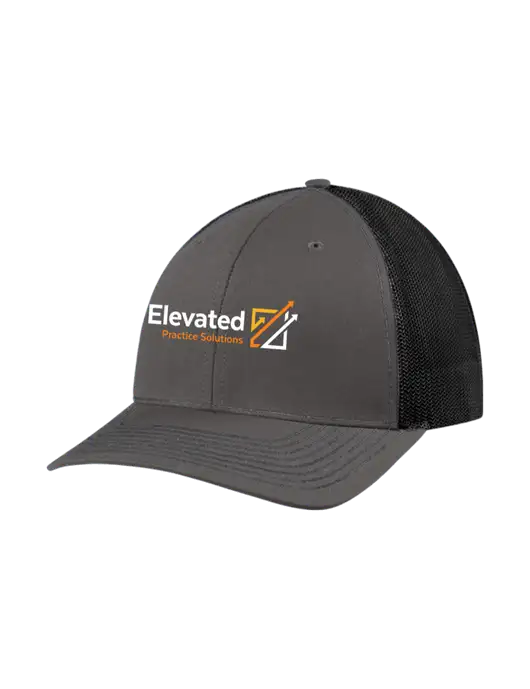 Richardson Adjustable Snapback Original 112 Trucker Cap Dark Grey w/Black Mesh w/Elevated Practice Solutions Logo