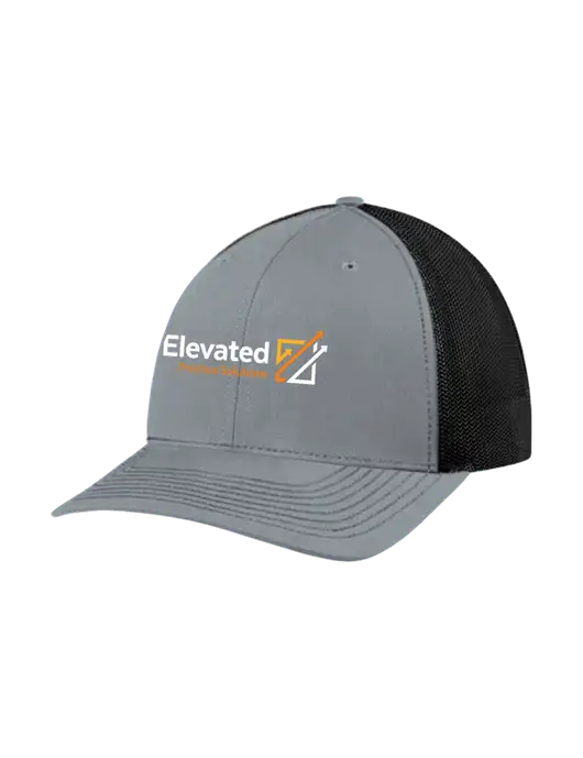 Richardson Adjustable Snapback Original 112 Trucker Cap Heather Grey w/Black Mesh w/Elevated Practice Solutions Logo