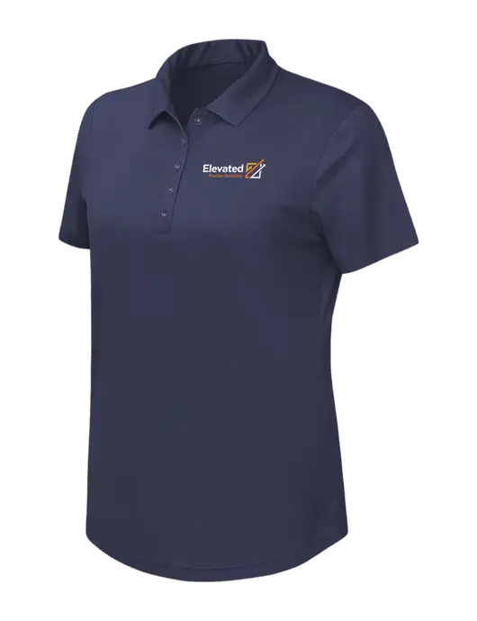 Callaway Womens Birdseye Navy Polo w/Elevated Practice Solutions Logo