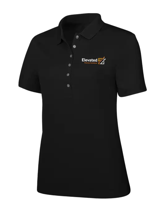 Callaway Womens Ottoman Black Polo w/Elevated Practice Solutions Logo