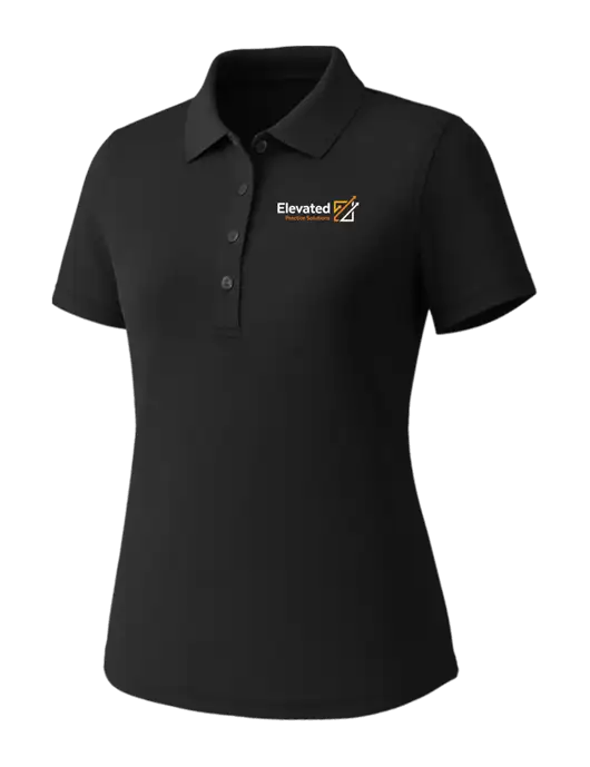 Callaway Womens Core Black Performance Polo w/Elevated Practice Solutions Logo
