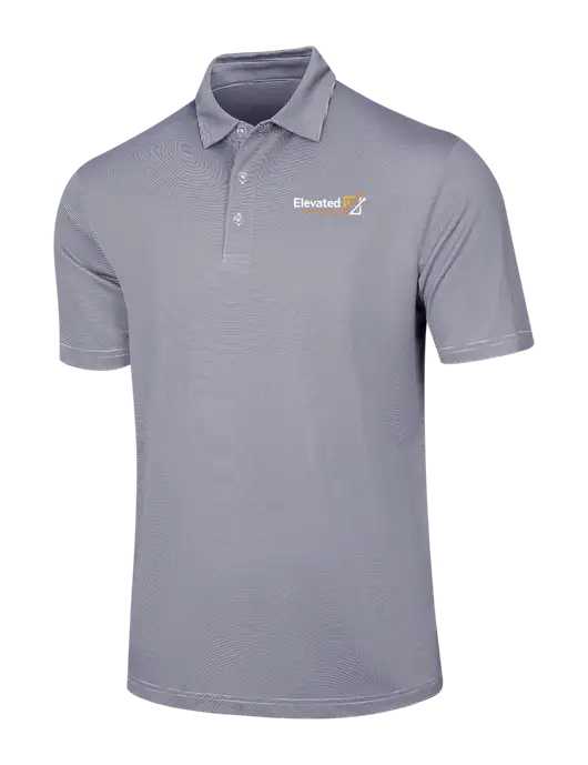 Callaway Navy Fine Line Stripe Polo w/Elevated Practice Solutions Logo