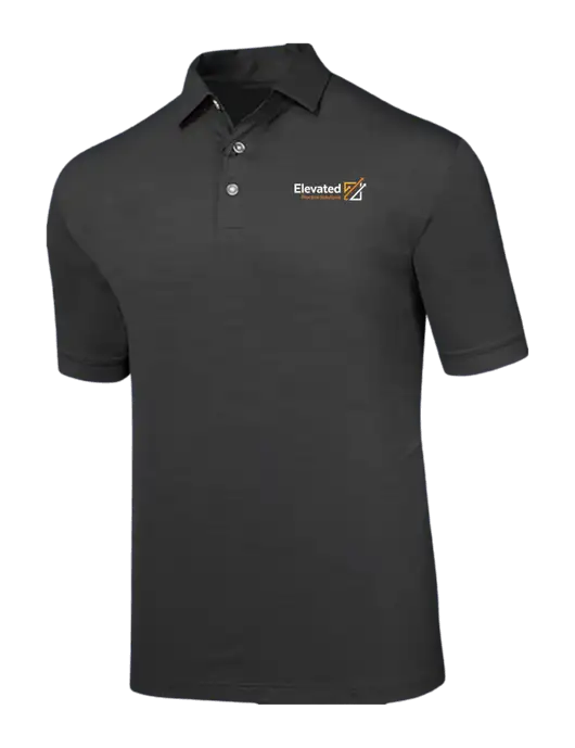 Callaway Black Fashion Tonal Polo w/Elevated Practice Solutions Logo