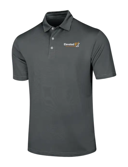 Callaway Black Fine Line Stripe Polo w/Elevated Practice Solutions Logo