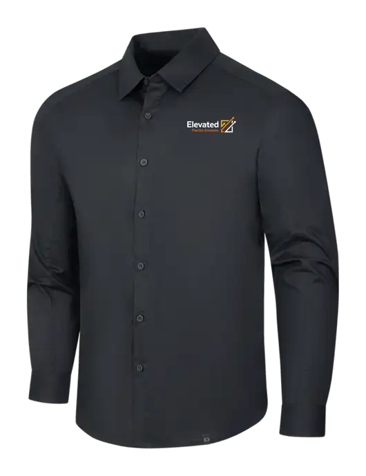 OGIO Black Commuter Woven Shirt w/Elevated Practice Solutions Logo