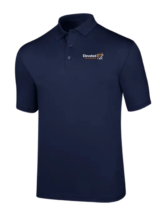 Callaway Opti-Dri Navy Chev Polo w/Elevated Practice Solutions Logo
