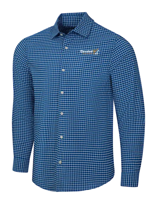 Navy/White City Stretch Shirt w/Elevated Practice Solutions Logo