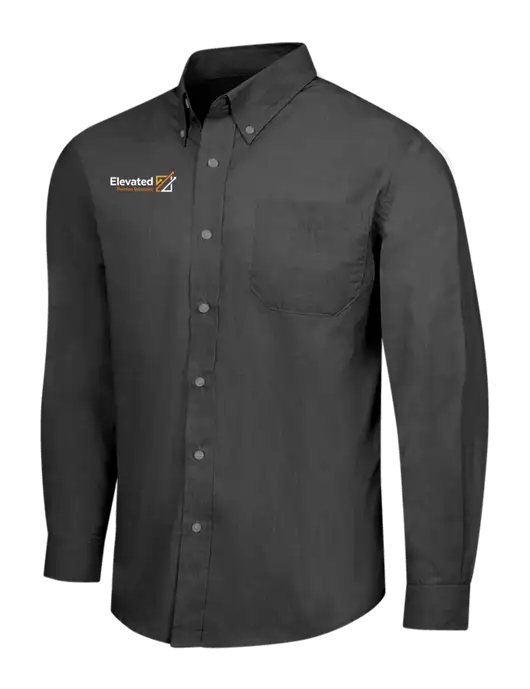 Soft Black Crosshatch Easy Care Shirt w/Elevated Practice Solutions Logo