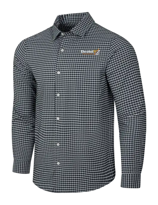 Dark Grey/White City Stretch Shirt w/Elevated Practice Solutions Logo