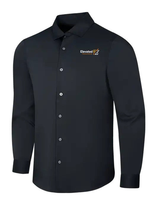 Black City Stretch Shirt w/Elevated Practice Solutions Logo