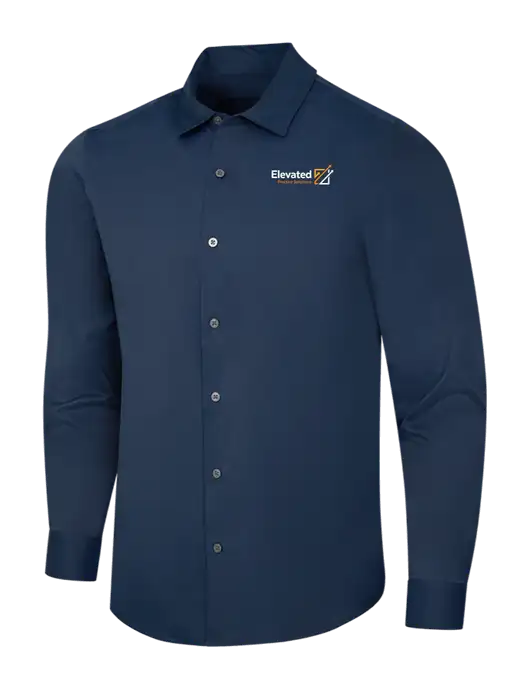 Navy City Stretch Shirt w/Elevated Practice Solutions Logo