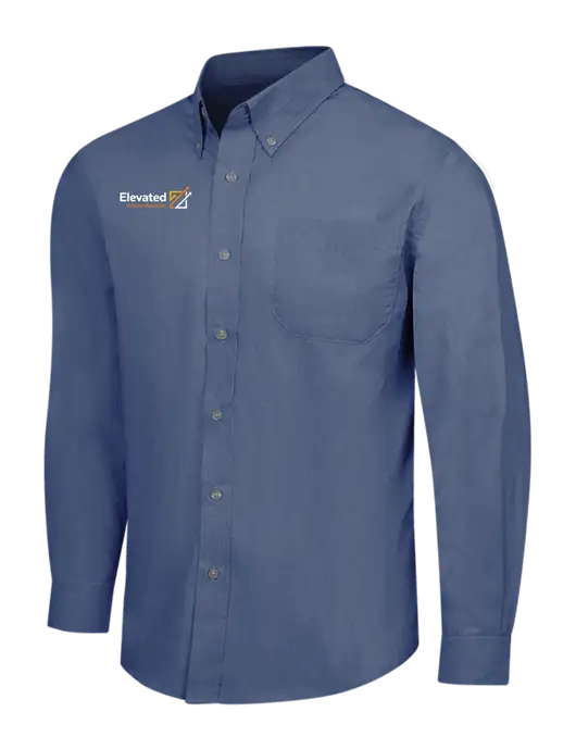 Light Navy Crosshatch Easy Care Shirt w/Elevated Practice Solutions Logo