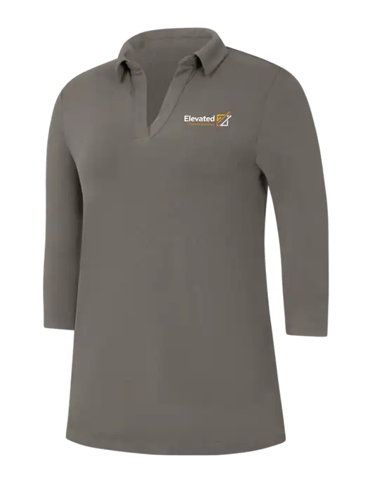 Womens Dark Grey Luxe Knit Tunic w/Elevated Practice Solutions Logo