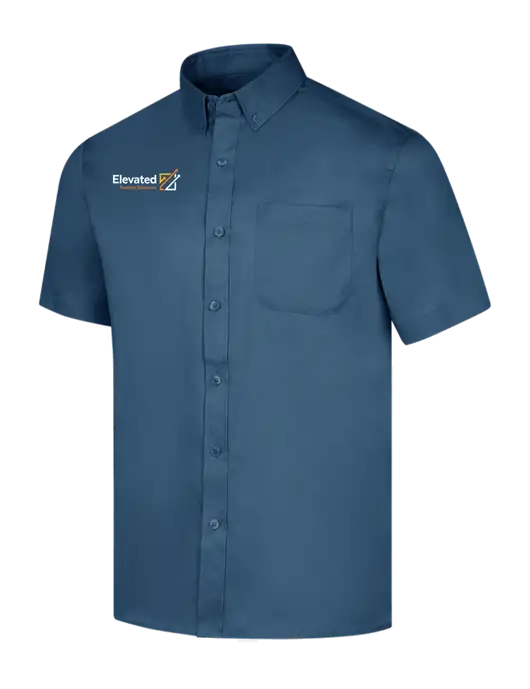 Short Sleeve Light Navy Superpro React Twill Shirt w/Elevated Practice Solutions Logo