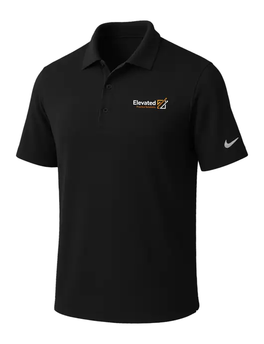 NIKE Black Dri-Fit Micro Pique Polo w/Elevated Practice Solutions Logo