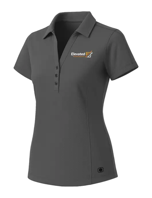 OGIO Womens Medium Grey ONYX Polo w/Elevated Practice Solutions Logo
