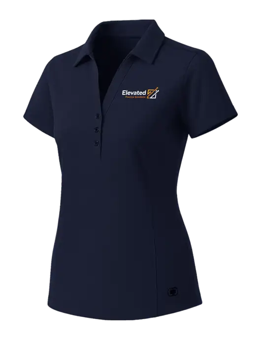 OGIO Womens Navy ONYX Polo w/Elevated Practice Solutions Logo
