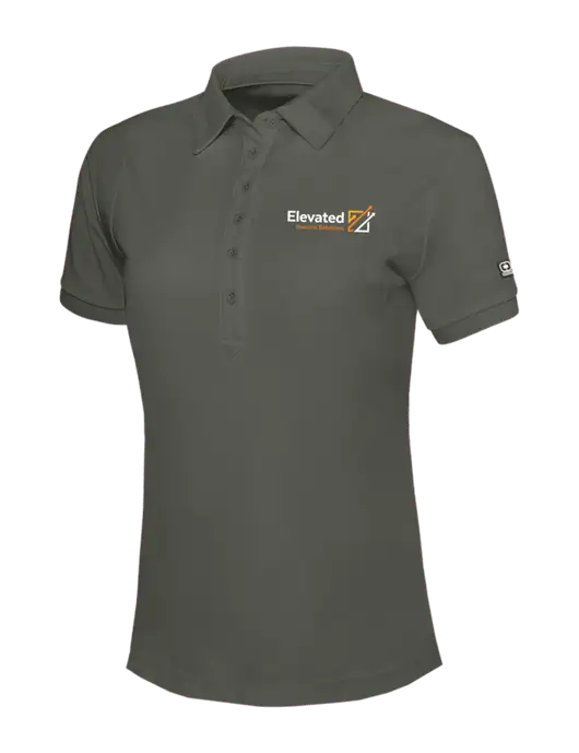 OGIO Womens Medium Grey Jewel Polo w/Elevated Practice Solutions Logo