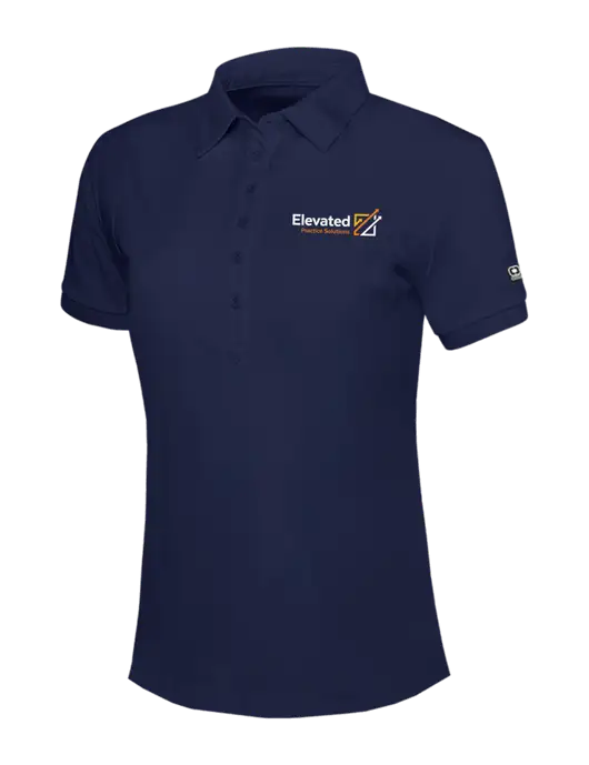 OGIO Womens Navy Jewel Polo w/Elevated Practice Solutions Logo