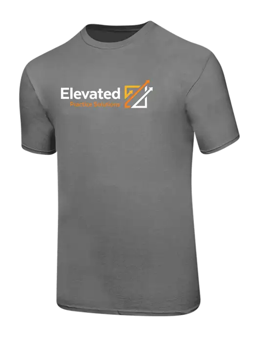 Ring Spun Medium Grey 4.5 oz T-Shirt w/Elevated Practice Solutions Logo