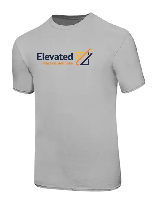 Ring Spun Silver 4.5 oz T-Shirt w/Elevated Practice Solutions Logo