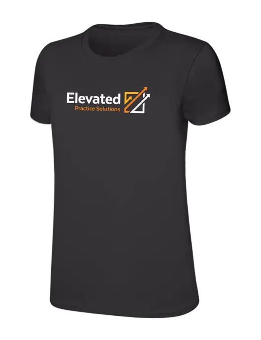 Womens Ring Spun Charcoal 4.5 oz T-Shirt w/Elevated Practice Solutions Logo
