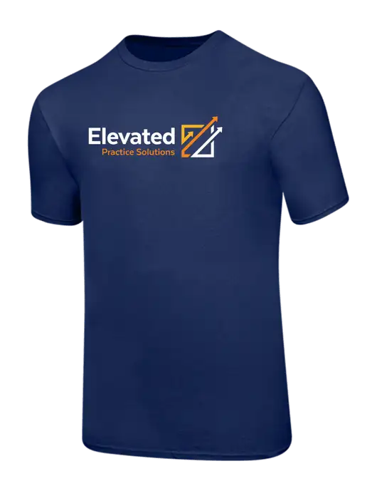 Ring Spun Navy 4.5 oz T-Shirt w/Elevated Practice Solutions Logo