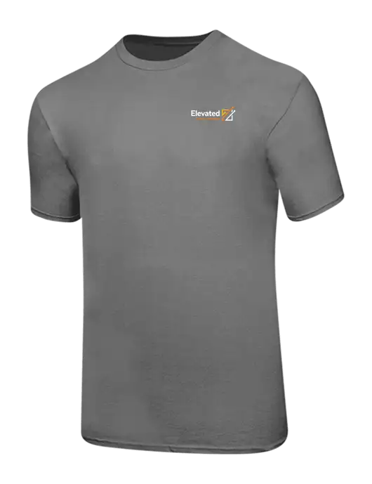Ring Spun Medium Grey 4.5 oz T-Shirt w/Elevated Practice Solutions Logo