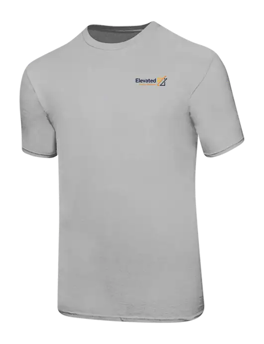 Ring Spun Silver 4.5 oz T-Shirt w/Elevated Practice Solutions Logo