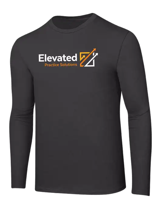 Ring Spun Charcoal 4.5 oz Long Sleeve T-Shirt w/Elevated Practice Solutions Logo