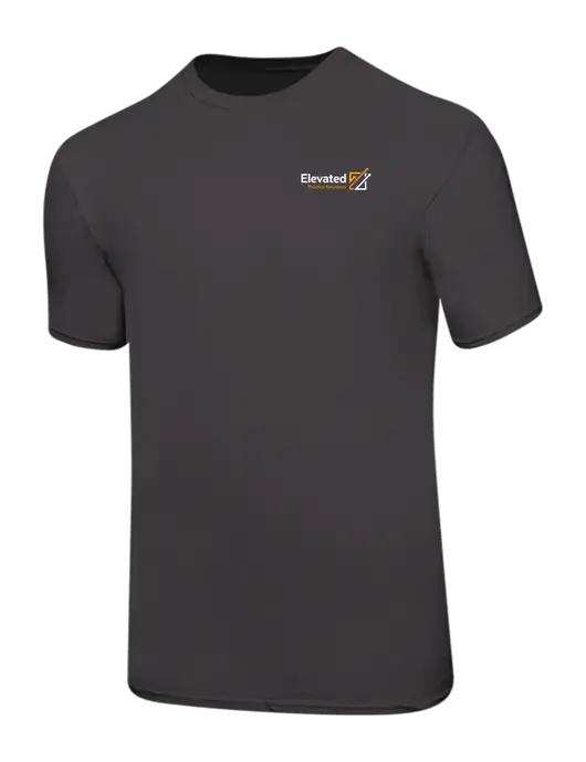 Ring Spun Charcoal 4.5 oz T-Shirt w/Elevated Practice Solutions Logo