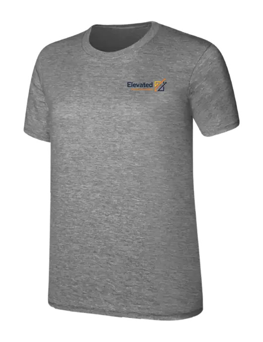 Womens Ring Spun Light Grey Heather 4.5 oz T-Shirt w/Elevated Practice Solutions Logo