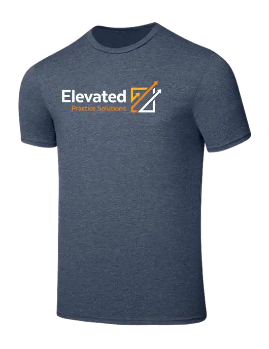 Seriously Soft Heathered Navy T-Shirt w/Elevated Practice Solutions Logo