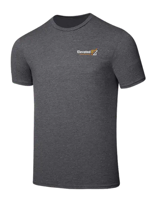Seriously Soft Heathered Charcoal T-Shirt w/Elevated Practice Solutions Logo
