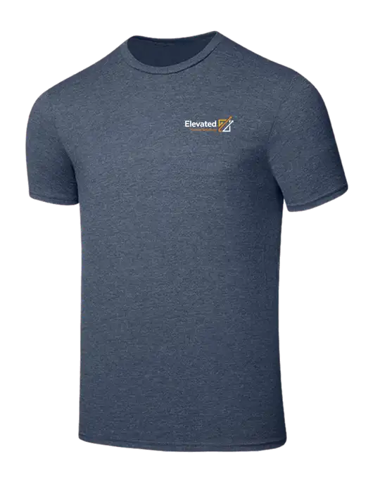 Seriously Soft Heathered Navy T-Shirt w/Elevated Practice Solutions Logo