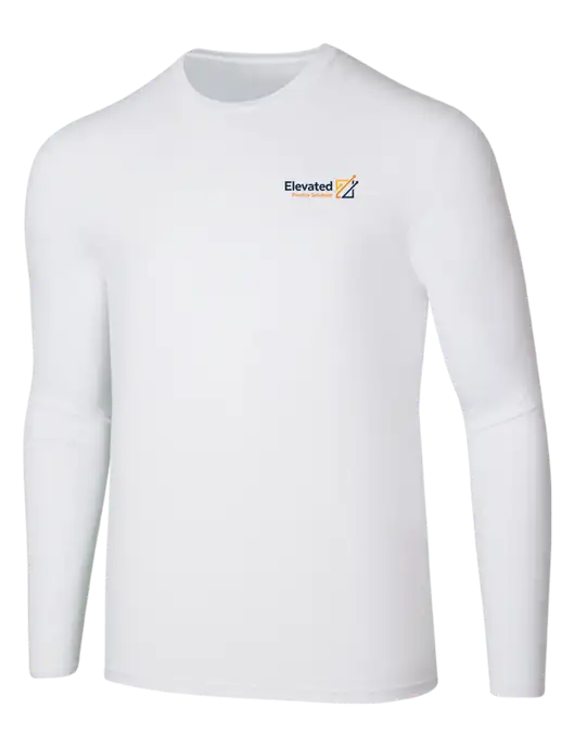 Seriously Soft White Long Sleeve T-Shirt w/Elevated Practice Solutions Logo