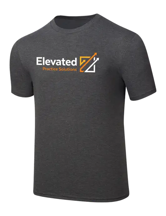 Simply Soft Heathered Charcoal 4.5oz  Poly/Combed Ring Spun Cotton T-Shirt w/Elevated Practice Solutions Logo