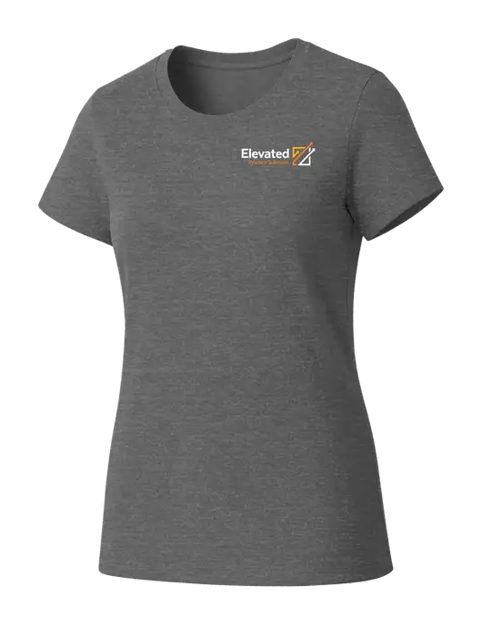Womens Seriously Soft Grey Frost T-Shirt w/Elevated Practice Solutions Logo
