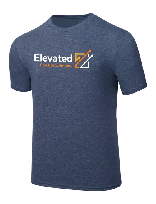 Simply Soft Navy Frost 4.5oz  Poly/Combed Ring Spun Cotton T-Shirt w/Elevated Practice Solutions Logo