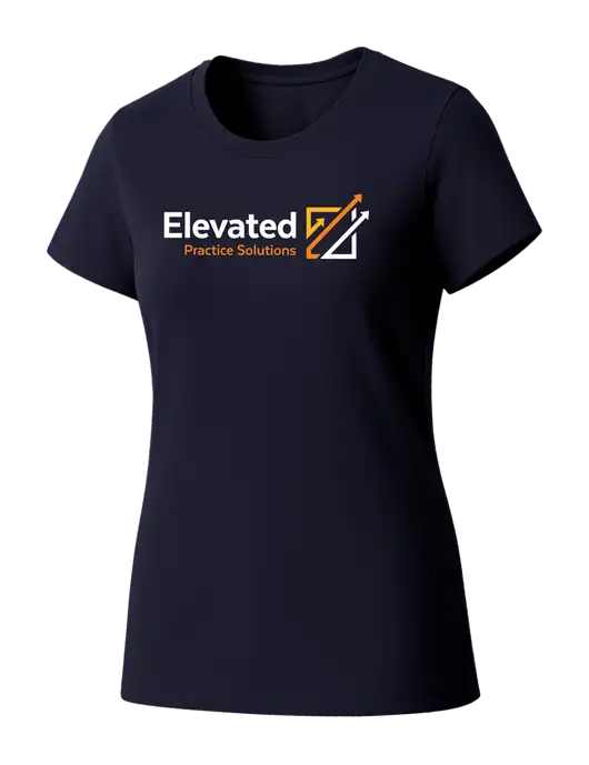 Womens Seriously Soft New Navy T-Shirt w/Elevated Practice Solutions Logo