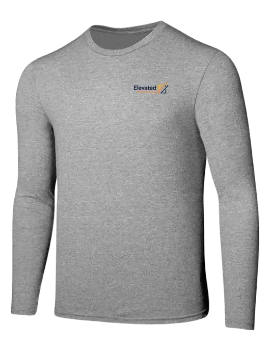 Seriously Soft Light Heathered Grey Long Sleeve T-Shirt w/Elevated Practice Solutions Logo