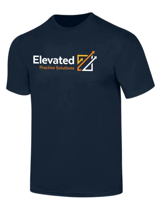 Simply Soft Navy 4.5oz  Poly/Combed Ring Spun Cotton T-Shirt w/Elevated Practice Solutions Logo