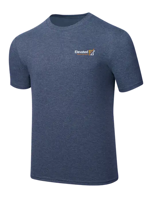 Simply Soft Navy Frost 4.5oz  Poly/Combed Ring Spun Cotton T-Shirt w/Elevated Practice Solutions Logo