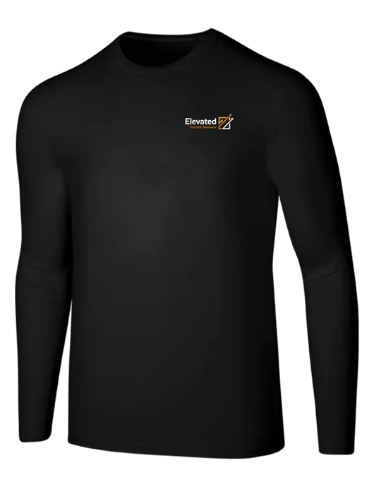 Seriously Soft Black Long Sleeve T-Shirt w/Elevated Practice Solutions Logo