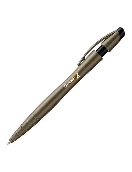Awali Grey Metallic Pen - Black Ink w/Elevated Practice Solutions Logo