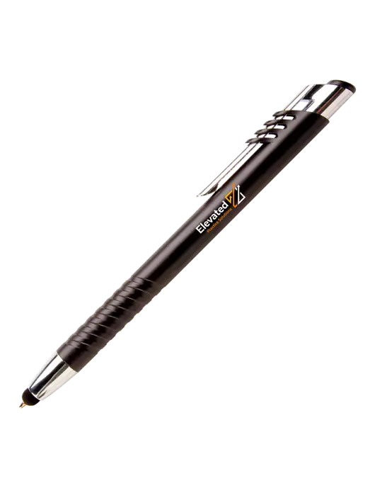 Schirhart Black Stylus Pen - Blue Ink w/Elevated Practice Solutions Logo