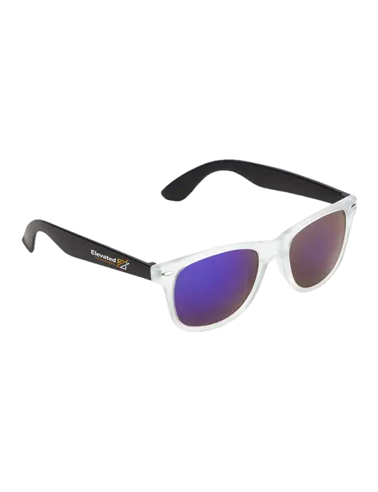 Key West Black Mirrored Sunglasses w/Elevated Practice Solutions Logo